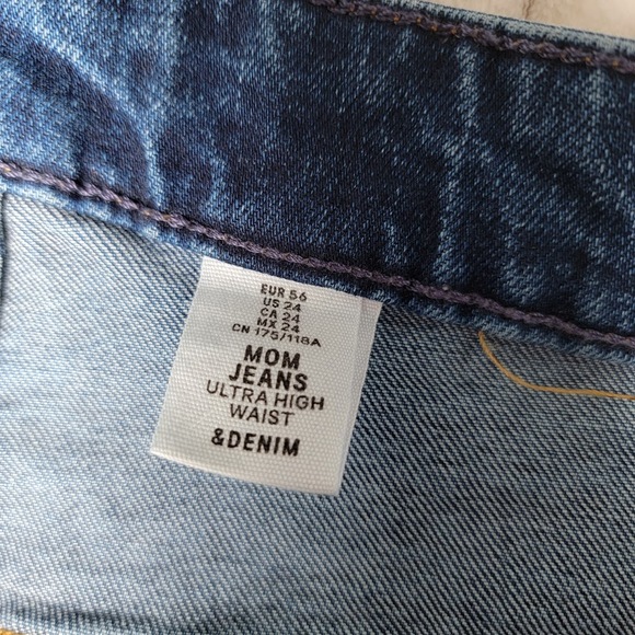 Plus Size Mom Jeans Ultra High Waist Blue Denim Size 24 Women’s Curvy Fit - Picture 6 of 10